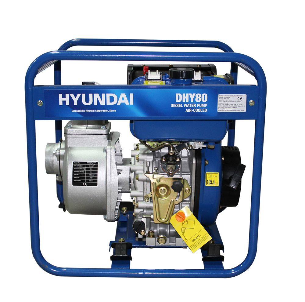 Hyundai DHY80 Dizel Su Motoru 3'' İpli