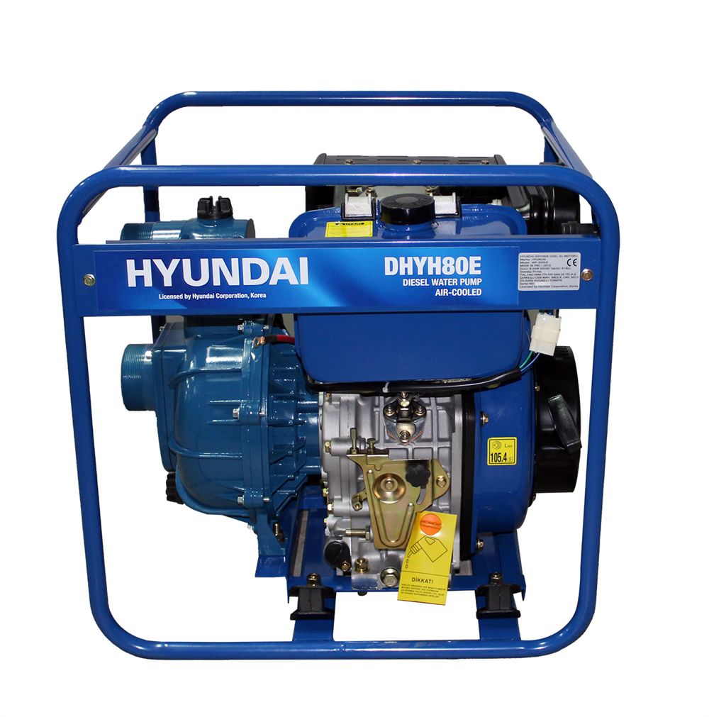 Hyundai DHYH80E Dizel Su Motoru 3'' Marşlı Yüksek Basınçlı